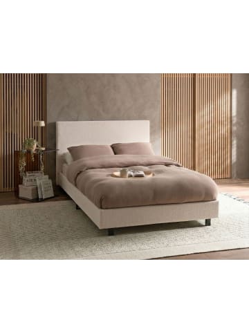 Beliani Doppelbett ALBI in Weiß/Schwarz - (W) 135 x (H) 94 x (L) 211 cm