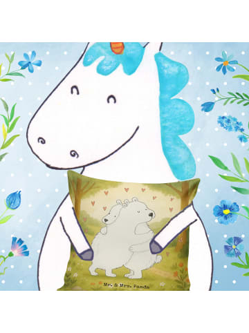 Mr. & Mrs. Panda Sofakissen Eisbär Umarmen Design ohne Spruch in Weiß