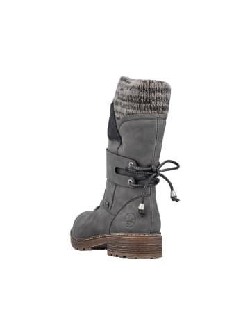 rieker Damen Stiefel in anthrazit/schwarz/anthrazit