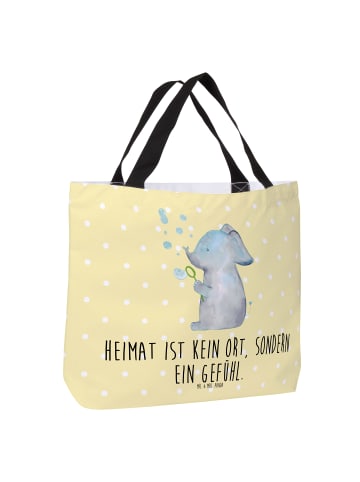 Mr. & Mrs. Panda Shopper Elefant Seifenblasen mit Spruch in Gelb Pastell