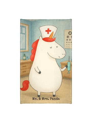 Mr. & Mrs. Panda Handtuch Gäste-WC Einhorn Krankenschwester Desi... in Weiß