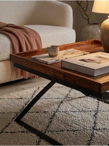 KADIMA DESIGN Couchtisch WL5.595 63x39x63cm Massivholz / Metall Sofatisch,