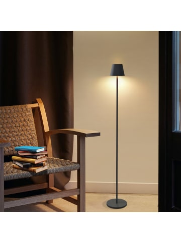 ZMH Stehlampe in schwarz H 125cm 3000-6500K dimmbar 2W