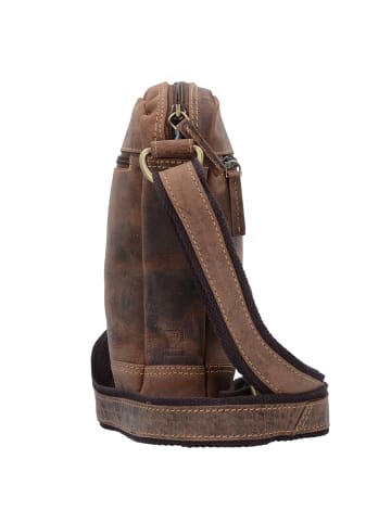 Greenburry Vintage Umhängetasche Leder 20 cm in brown