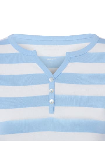 brookshire T-Shirt in hellblau weiß - 0013