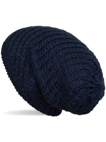 styleBREAKER Strick Beanie Mütze in Midnight-Blue / Dunkelblau