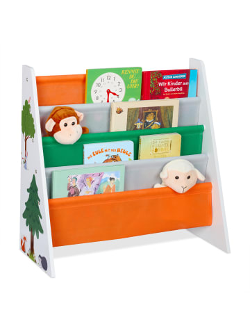 relaxdays Kinderbücherregal in Bunt - (B)62,5 x (H)60 x (T)28 cm