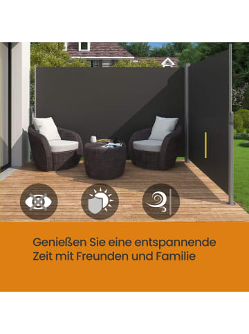 SONGMICS Markise Alu Sheld in Anthrazit - (B) x (H)180 x (T)600 cm