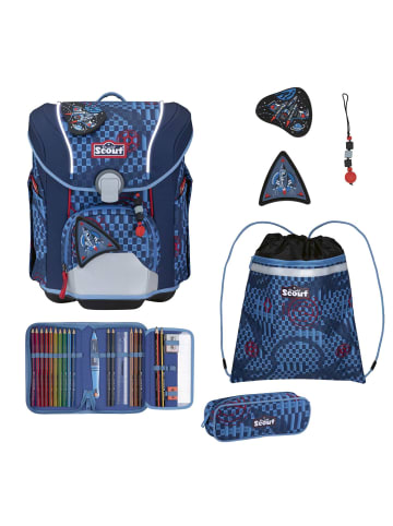 Scout Scout Micro Schulranzen-Set 4 teilig Safety Light Space Explorer