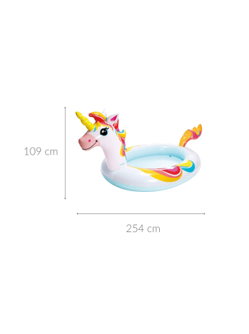 Intex Planschbecken in Einhornform in Mehrfarben, (B) 132 x (H) 109 x (L) 254 cm