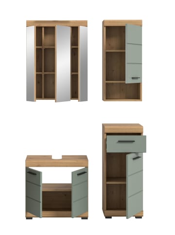 ebuy24 Badmöbelset Scout Staubgrün 112 x 34 cm