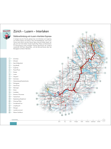 Hallwag-Verlag Grand Train Tour of Switzerland, deutsche Ausgabe