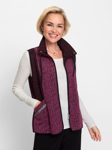 WITT WEIDEN Fleeceweste in erika-schwarz-meliert