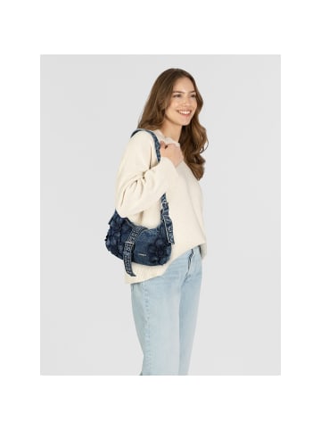 Desigual Curio Schultertasche 30 cm in blue