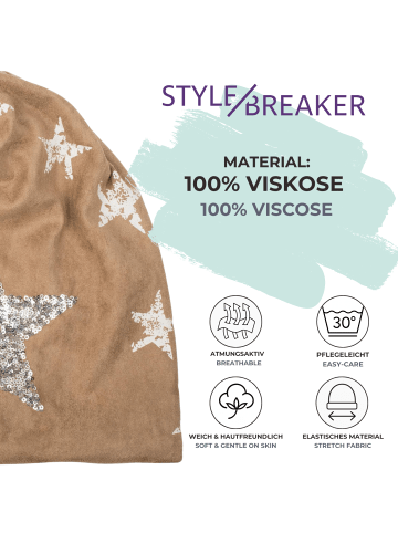 styleBREAKER Beanie Mütze in Braun