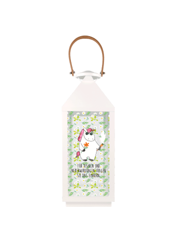 Mr. & Mrs. Panda Gartenlaterne Einhorn Woodstock mit Spruch in Transparent