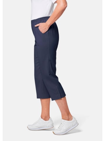 GOLDNER Pflegeleichte Capri-Schlupfhose in marine