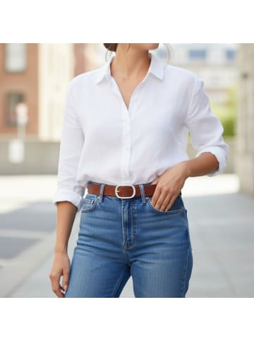 FRONHOFER Ledergürtel in Weiß