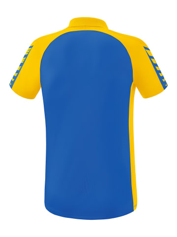erima Herren Six Wings Poloshirt in new royal/gelb