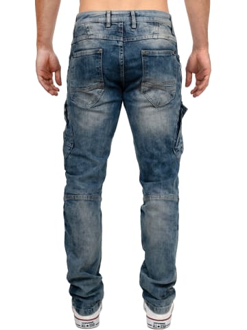 Cipo & Baxx Herren Straight Fit Jeans Stonewashed in Blue