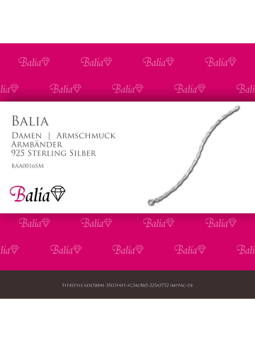 BALIA 925 Sterling Silber Damen Balia Silberarmbänder Style Armband ca. 19,3cm