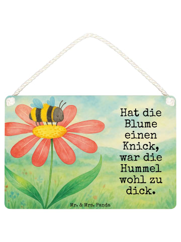 Mr. & Mrs. Panda Deko Schild Hummel Blume Design mit Spruch in Weiß