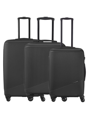 travelite Bali - 4-Rollen Trolley Set 3tlg. in schwarz