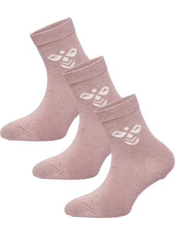 Hummel Crew Socken Sutton 3-Pack Kinder in WOODROSE