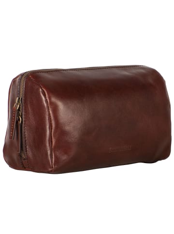 Leonhard Heyden Cambridge Kulturbeutel Leder 26 cm rotbraun