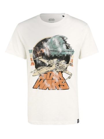 Recovered T-Shirt Star Wars Empire Strikes Back Retro X-Wing in Weiß