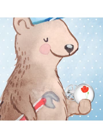 Mr. & Mrs. Panda waschbeckenstöpsel Blume Mohnblume ohne Spruch in Weiß