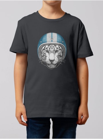 wat? Apparel T-Shirt Racing Tiger in Grau