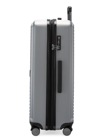Hauptstadtkoffer Mitte - Großer Reisekoffer Trolley 77cm XXL Erweiterung TSA 130L in Silber matt