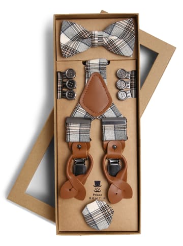 Prince BOWTIE Accessoire-Set Prince Bowtie in beige grau