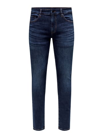 ONLY & SONS Slim Fit Jeans in Dark Blue Denim