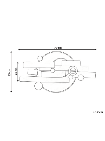 Beliani Wandobjekt GLENADE in Bunt - (W) 79 x (H) 43 cm