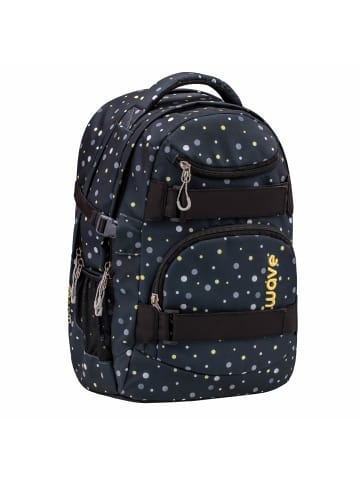 Wave Rucksack Infinity Tasche Schulrucksack Black Yellow Dots Kinder Ranzen 10 Jahre