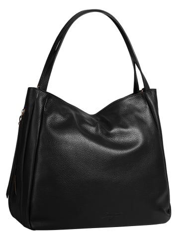 Samantha Look Umhängetasche echt Leder in schwarz