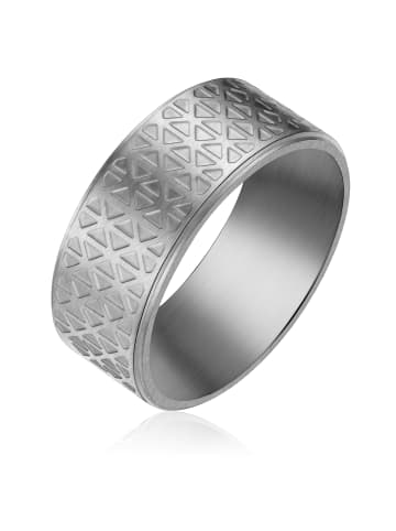 True Rebels Ring aus Edelstahl in gunmetal