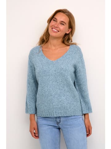 Kaffe Strickpullover KAalioma Loose fit in Faded Denim Melange