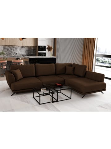 MF Design Lardo Recamiere Rechts in Braun -  (L) 191 x (B) 276 x (H) 90 cm
