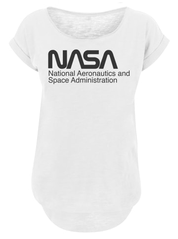 F4NT4STIC Long Cut T-Shirt NASA Logo One Tone in weiß