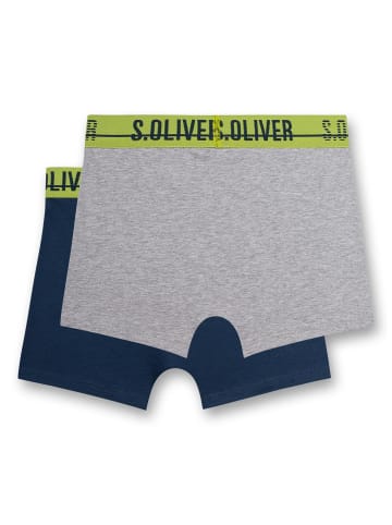 S. Oliver Boxershort 2er Pack in Blau/Grau