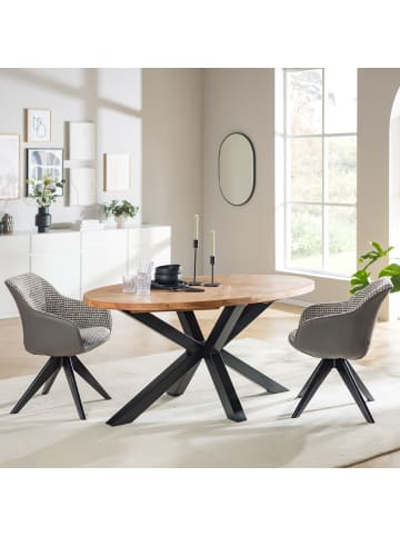 home24 Esstisch HARBUL mit Massivholzplatte in Akazie Braun