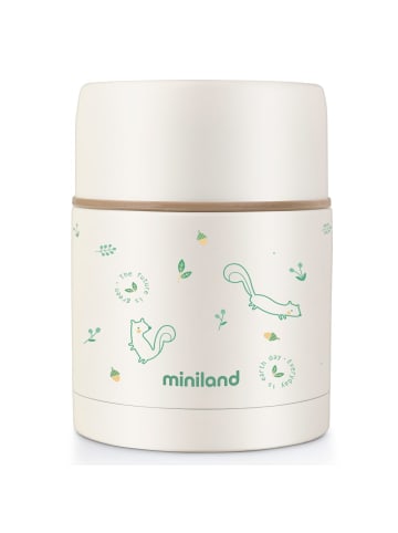 Miniland Edelstahl-Isolierbox Natur Food Thermos 600 ml - eco in gruen,motiv