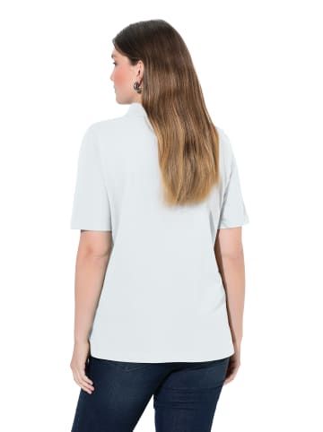 Ulla Popken Poloshirt in schneeweiß