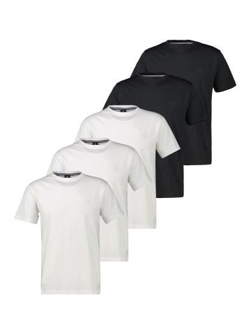 Lerros T-Shirt Basic in Creme / schwarz
