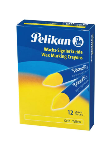 Pelikan Wachs-Signierkreide 772/12 gelb Packung mit 12 Stück