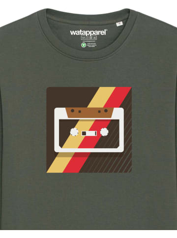 wat? Apparel Sweatshirt Kassette in Khaki