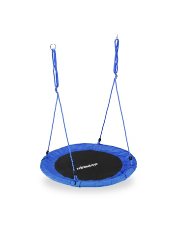 relaxdays Nestschaukel in Blau - Ø 90 cm